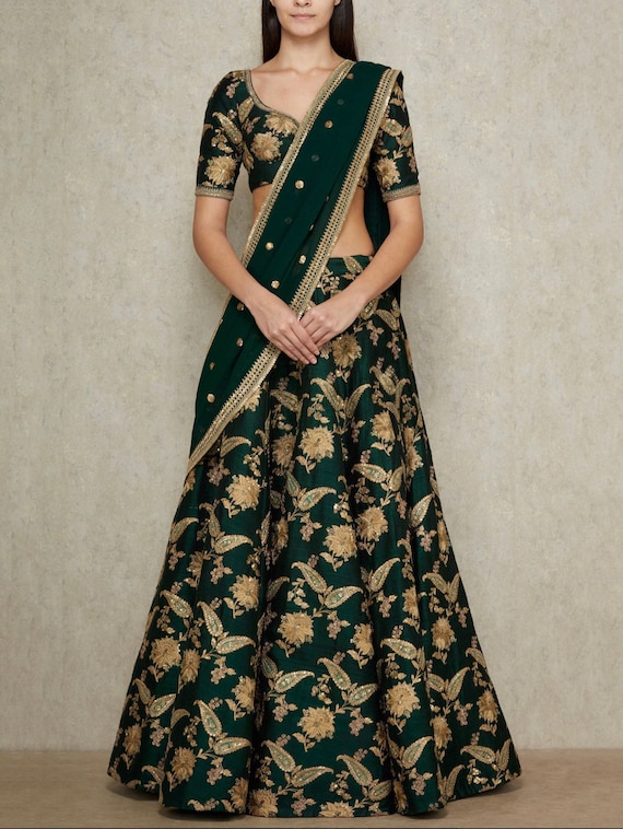 Sabyasachi Wedding Lehenga choli for women inspired Heavy Embroidery silk based lehnga choli