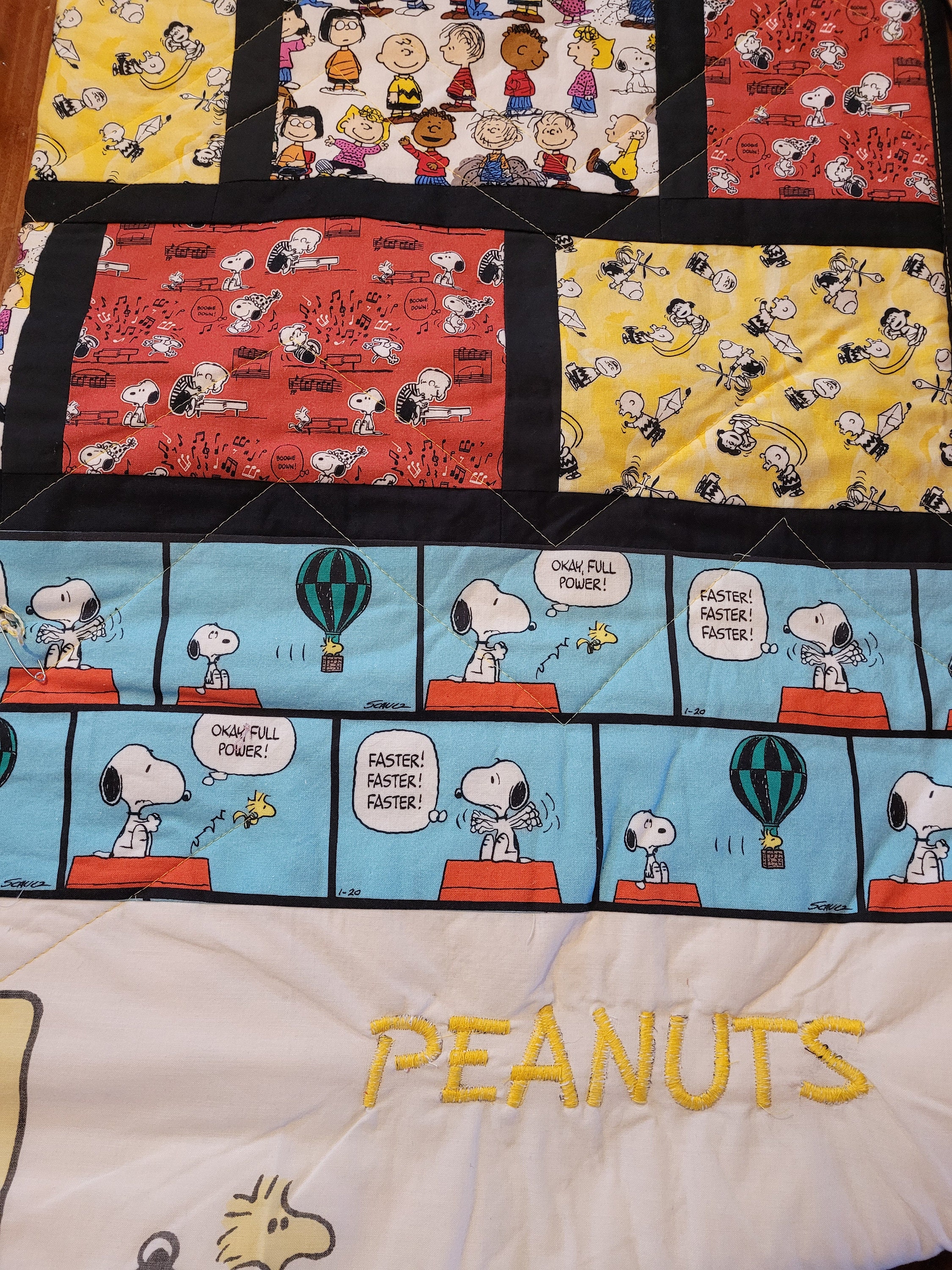 Charlie Brown Snoopy Peanuts Quilt Etsy