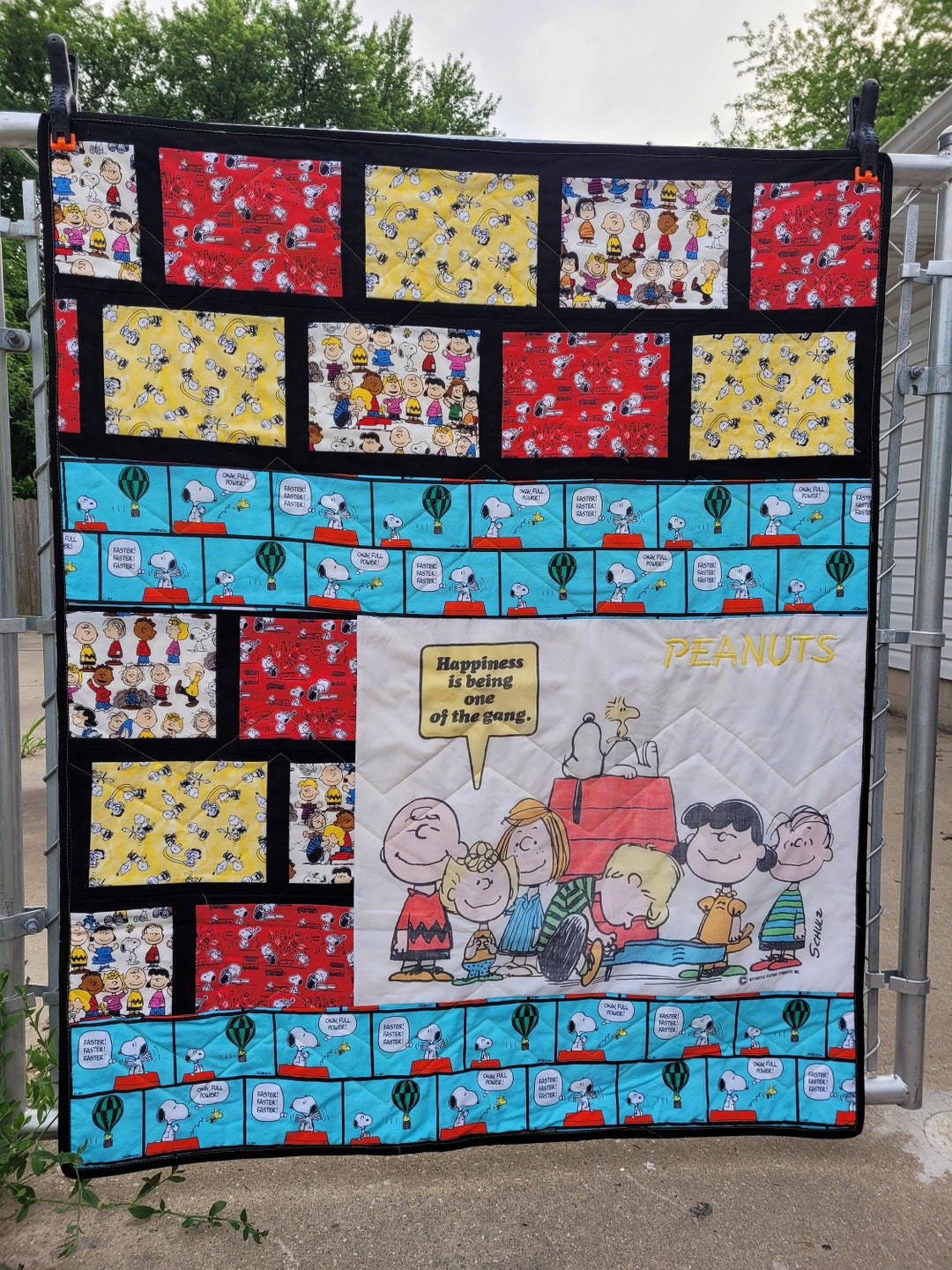 Charlie Brown Snoopy Peanuts Quilt Etsy