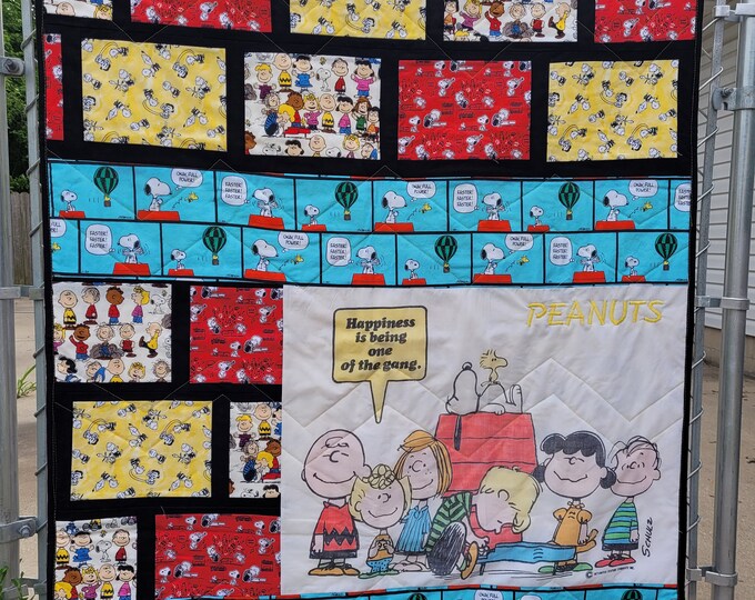 Charlie Brown Snoopy Peanuts Quilt Etsy