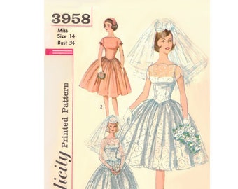 Vintage Wedding Dress Pattern PDF digital download