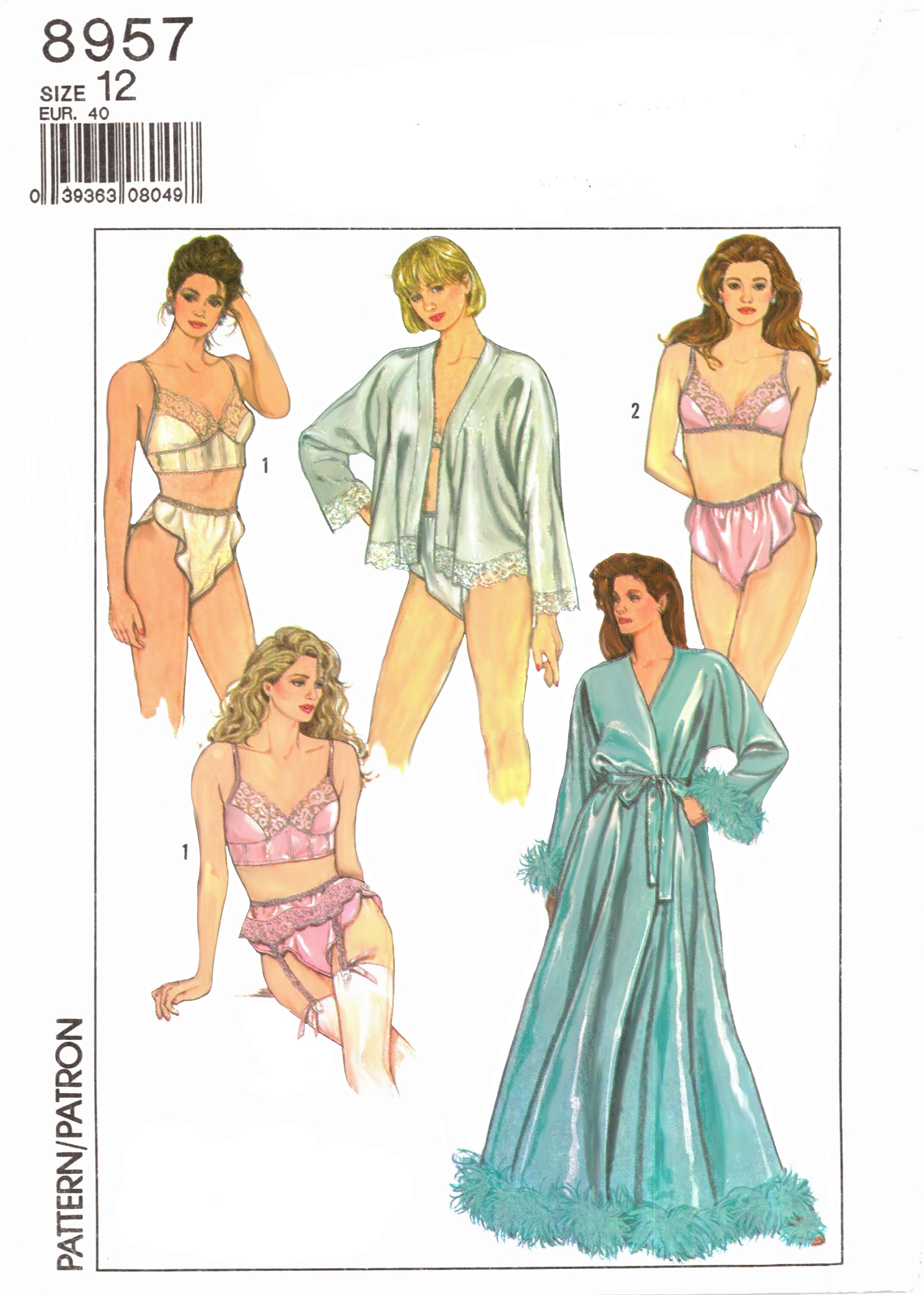 Vintage Lingerie Sewing Pattern 8957 PDF Digital Download Etsy