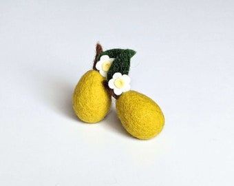 Pear Hair Clip, Fruit Hair Clip, Summer Hair Clip