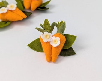 Easter Hair Clip, Carrot Hair Clip, Bunch of Carrots Hair Clip