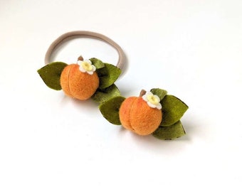 Apricot Hair Clip, Apricot Nylon Headband, Summer Hair Clip, Fruit Hair Clip