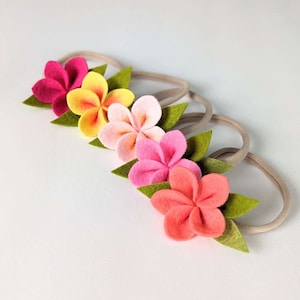 Plumeria Nylon Headband, Moana Nylon Headband, Tropical Nylon Headband