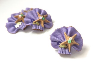 The Little Mermaid Hair Clip Set, Ariel Hair Clip, Magic Hair Clip, Mermaid Ariel Hair Clip, Shell Hair Clip, Ariel inspired hair clip