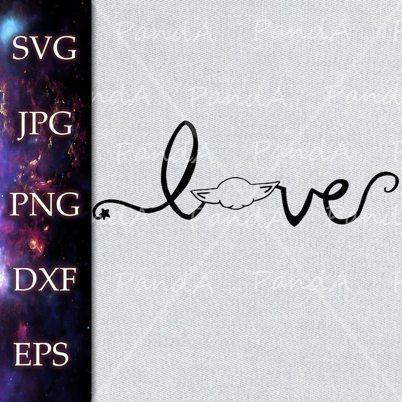 Download Baby Yoda Valentine's Day SVG Love Hand Drawn Cricut | Etsy