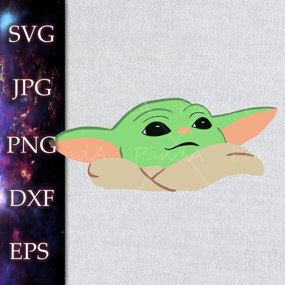 Baby Yoda Svg Fan Art Hand Drawn Cricut Cut File Svg Etsy