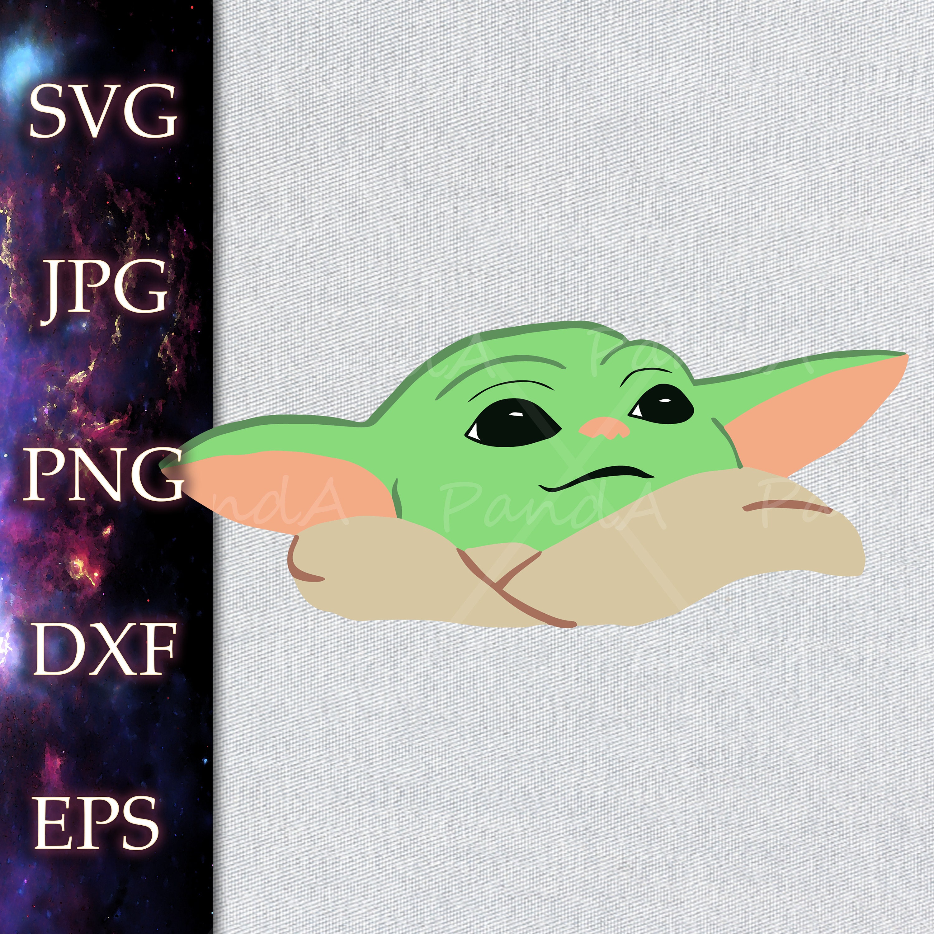 Baby Yoda Svg Fan Art Hand Drawn Cricut Cut File Svg Etsy
