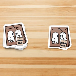 Boo-tea Ghost Teabag Sticker image 1