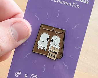 Boo-Tea Ghost Teabag Soft Enamel Pin