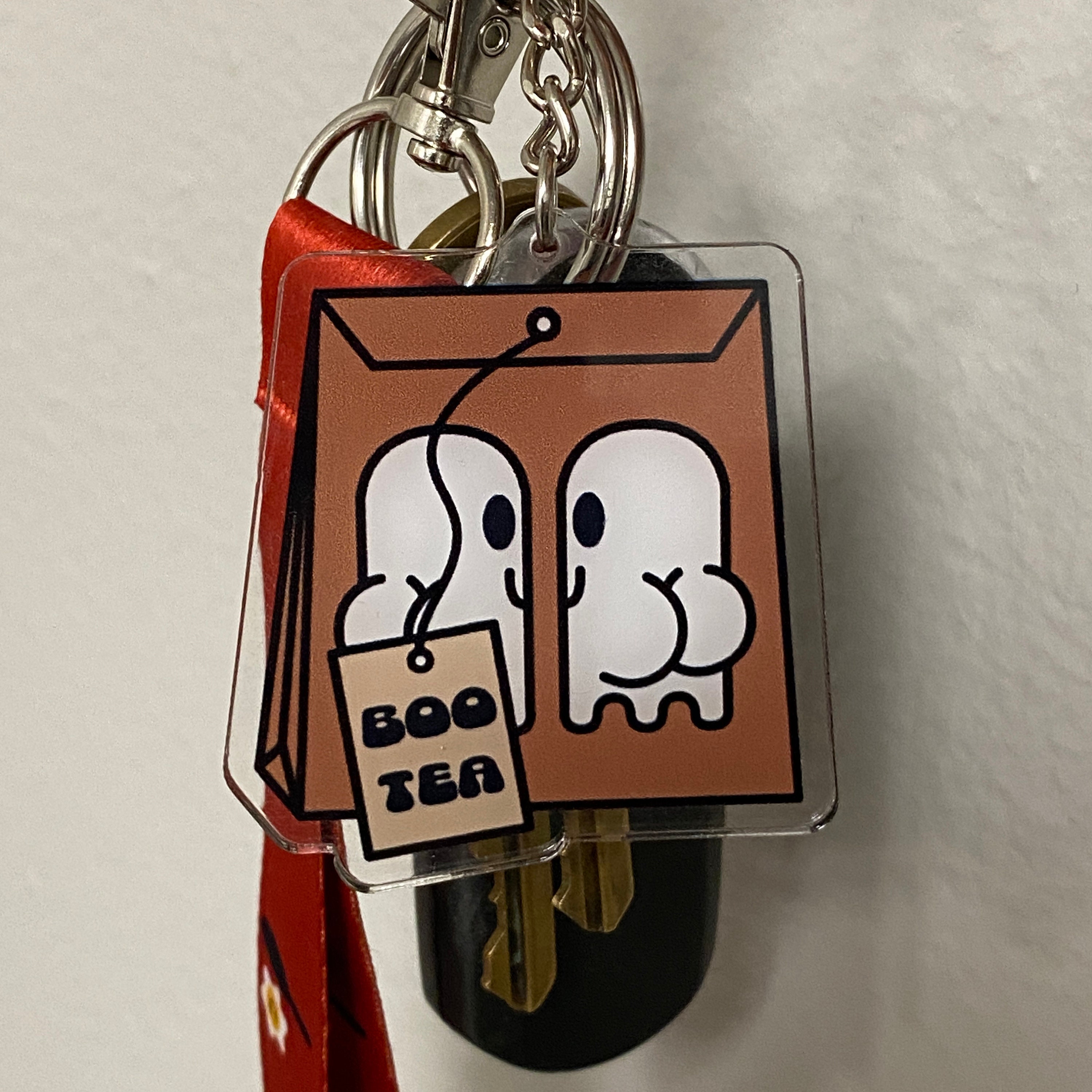Boo-tea Cute Ghost Butt Keychain - Etsy