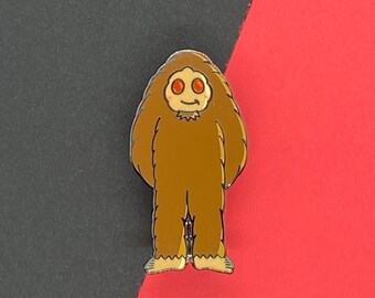 Sasquatch Bigfoot Creepy Crawly Cryptid 1.5 inch Hard Enamel Pin