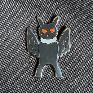 Mothman Creepy Crawly Cryptid 1.5 inch Hard Enamel Pin image 2