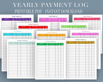 Monthly Bill Tracker - Financial Printable Planner - Bill Checklist-Printable - Instant Download