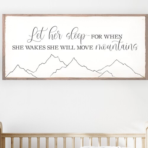Let Her Sleep Printable for When She Wakes Print Floral - Etsy