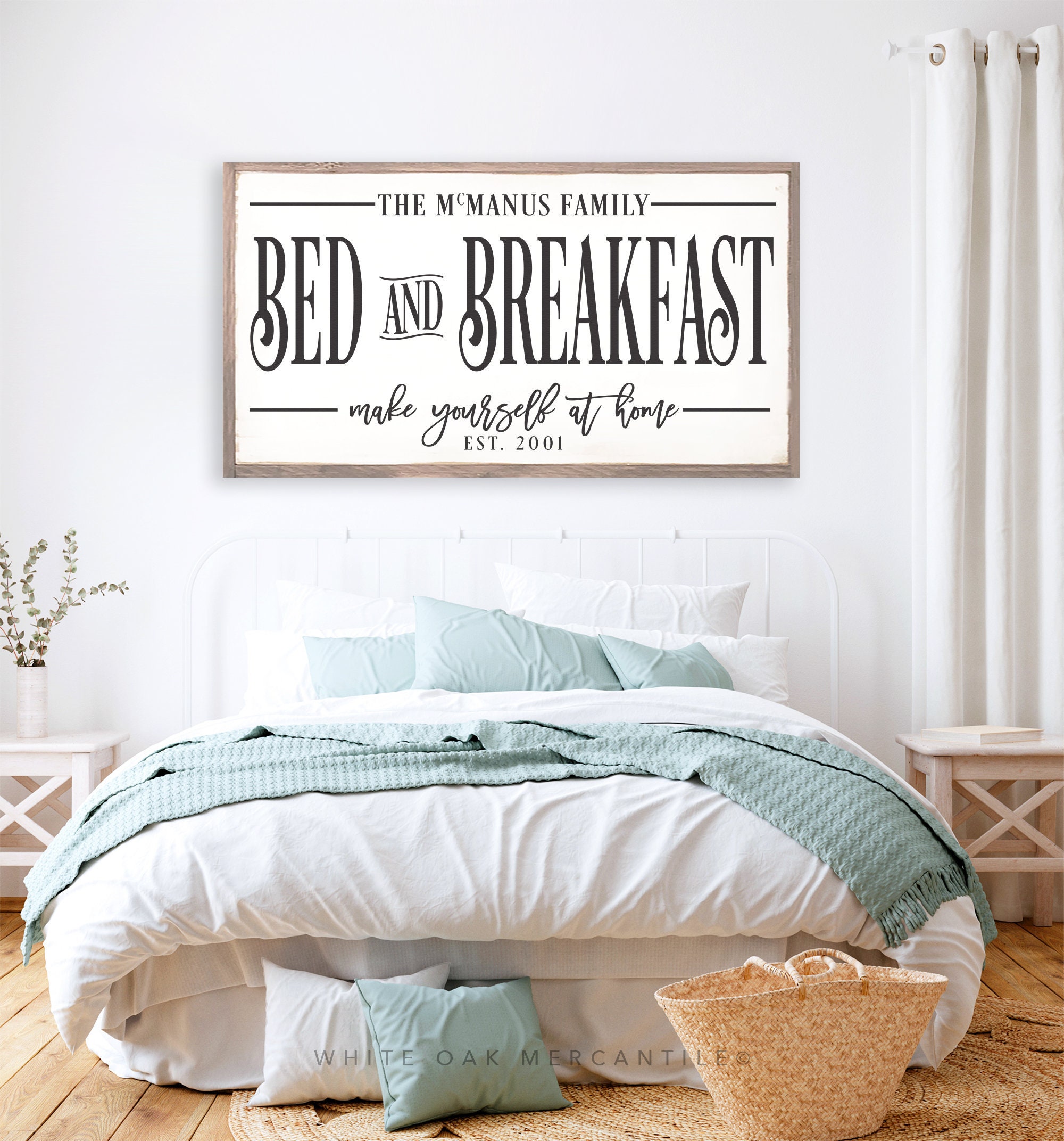 Personalized Bed and Breakfast Sign Last Name Sign Guest Etsy