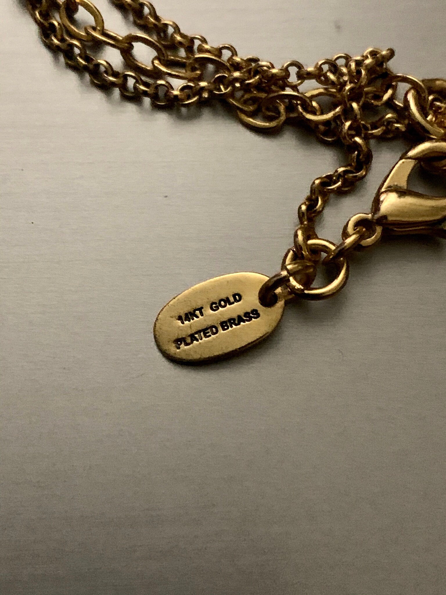 Vintage Gia Mele 14kt Plated Brass Necklace Etsy Canada