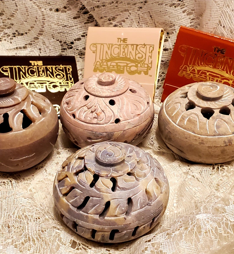 Soap Stone Burner Incense Burner Energy Clearing Etsy