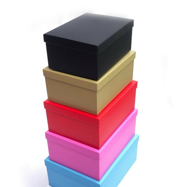 Storage Box Gift Box Organiser Large Stack Party Shelf Lid Party Weddings Containers Colours Red Black White Blue Gold Pink