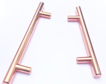 Rose Gold Solid Steel Bar Handle: Kitchen Cabinet Door Pull