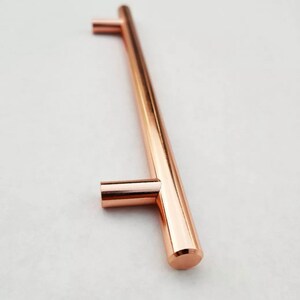 Roséguldfärgad massiv stålhandtag: Köksskåpsdörrhandtag bild 7