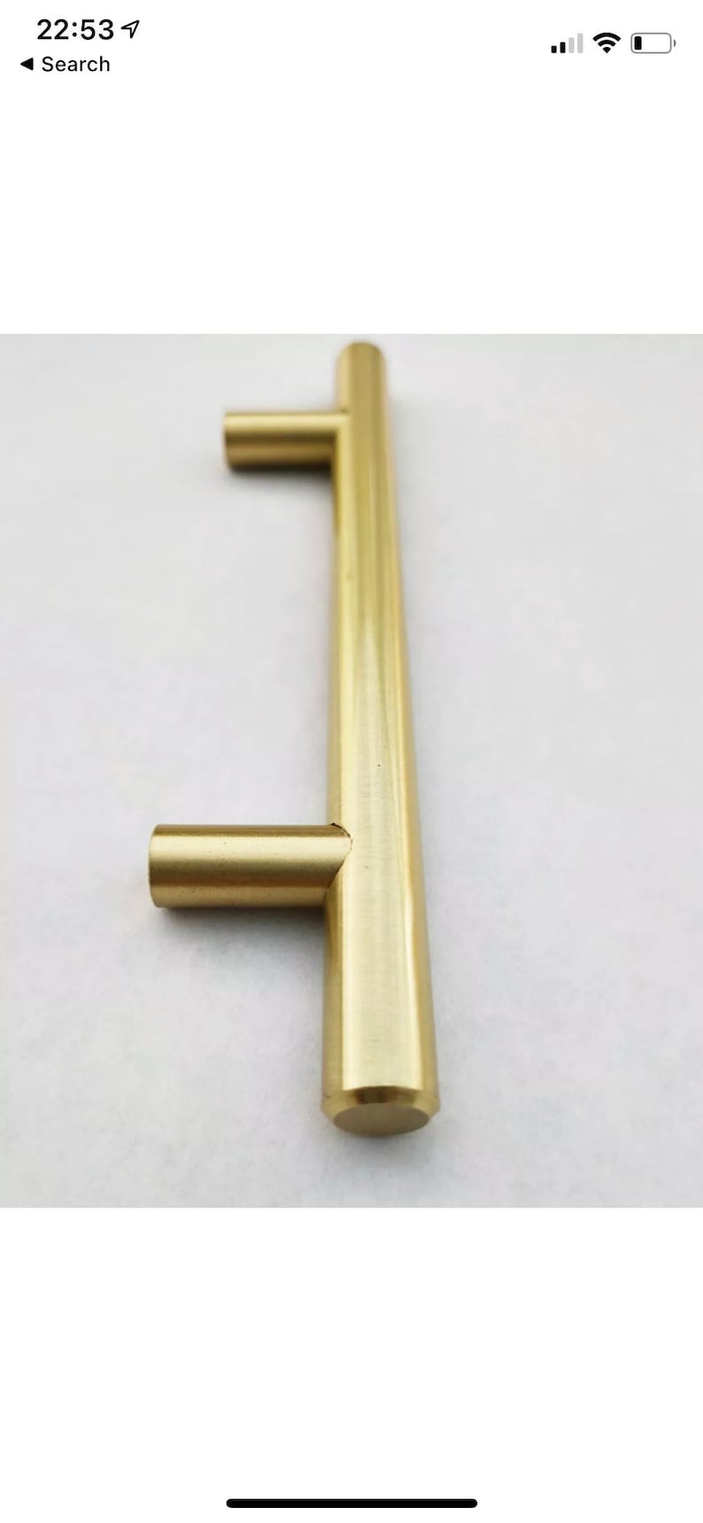 Roséguldfärgad massiv stålhandtag: Köksskåpsdörrhandtag Brushed Gold