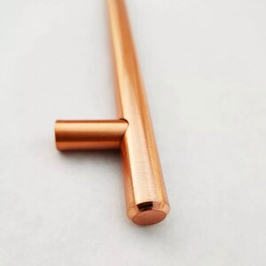 Roséguldfärgad massiv stålhandtag: Köksskåpsdörrhandtag Rose Gold Brushed