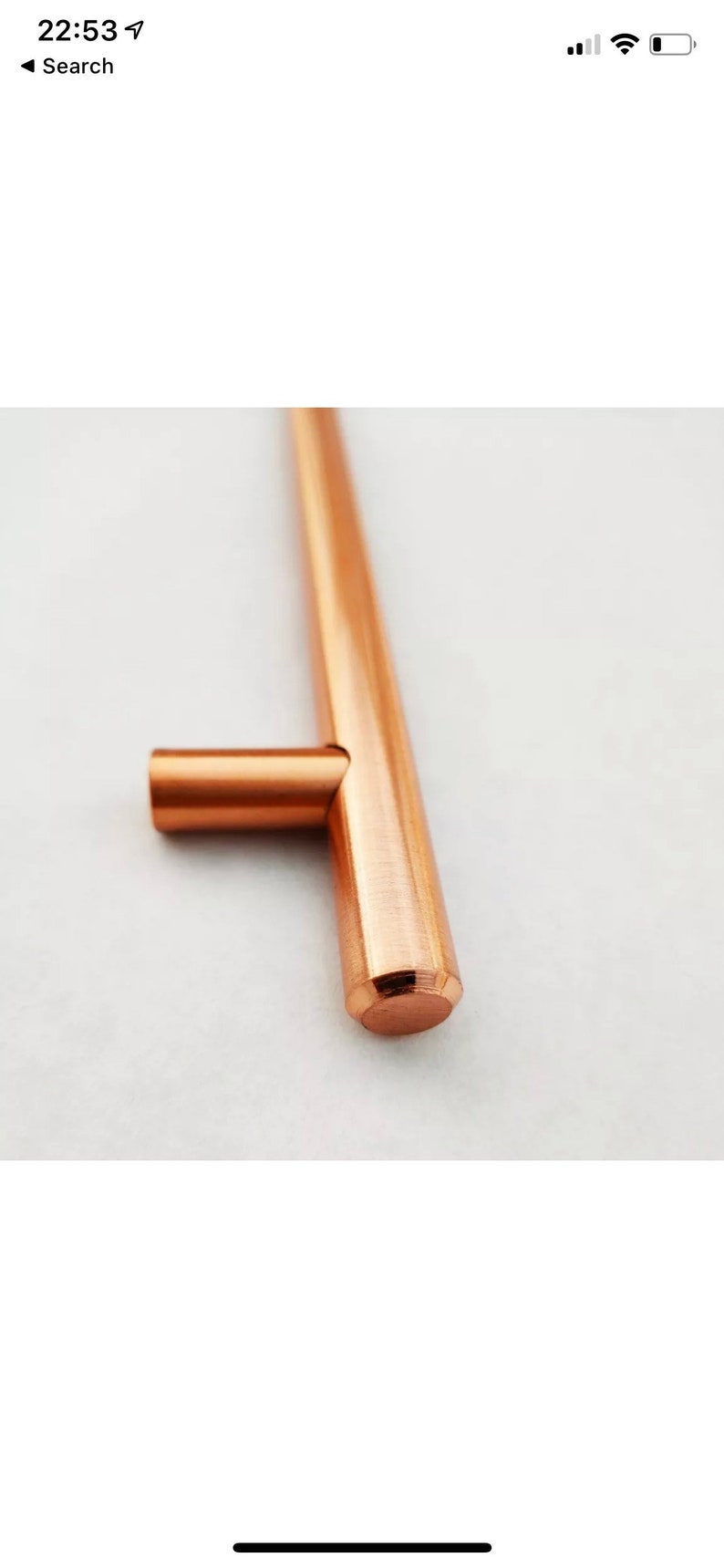Roséguldfärgad massiv stålhandtag: Köksskåpsdörrhandtag Rose Gold Brushed