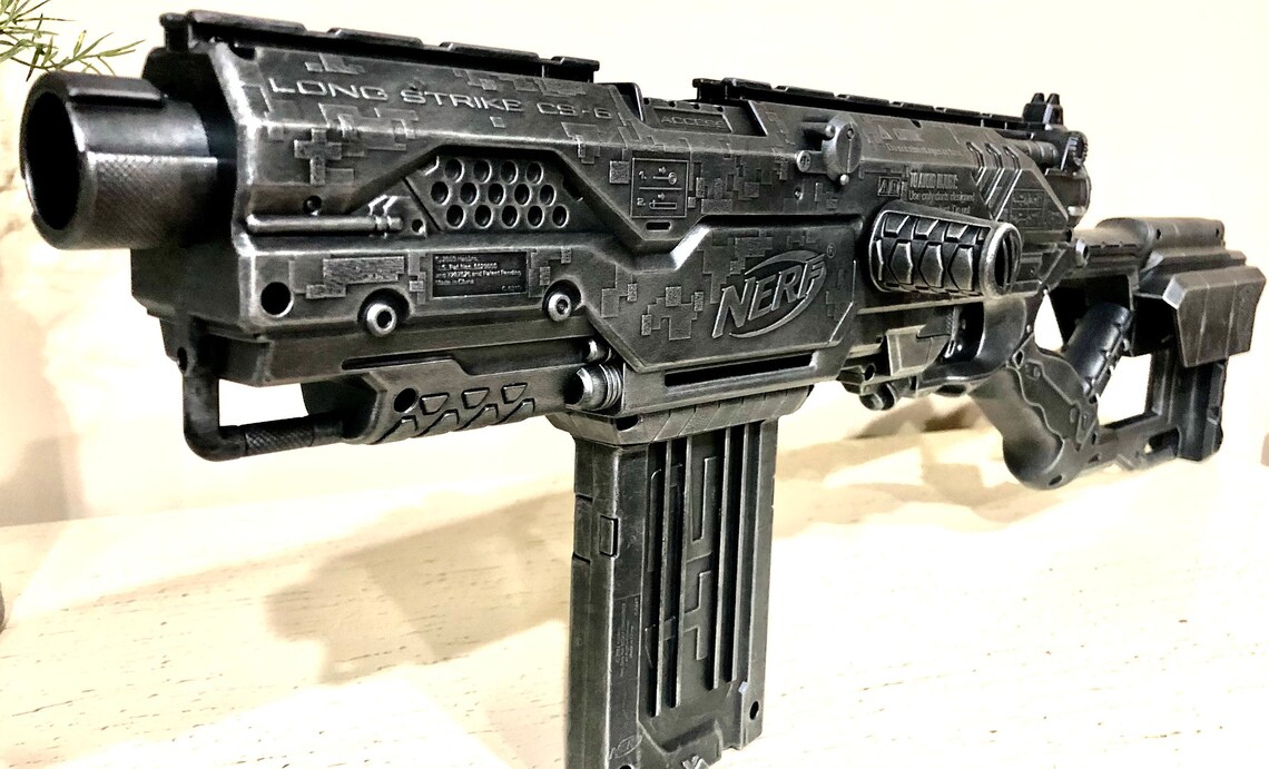 Nerf Nstrike Longstrike CS6 Custom Blaster Etsy