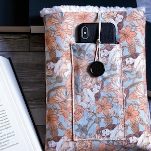 Book Sleeve Disney Beauty and the Beast Princess Belle Pattern with Pocket Closure Hardcover Large Padded iPad Tablet Case Book Lovers Gift