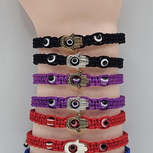 Hamsa hand,  evil eye bracelet / Mano de fatima