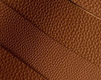 Correa de reloj de cuero marrón Togo hecha a mano: correa fina a medida