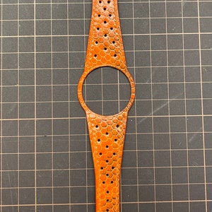 Sea Snake Orange Leather Watch Strap 24mm 23mm 22mm 21mm 20mm 19mm 18mm 16mm 14mm LEACUS Handmade Leather Watch Straps