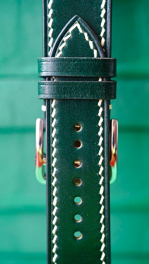 Cinturino In Pelle Per Orologio Apple Reverse Shell Cordovan Fatto A Mano In Italia - Foto 7