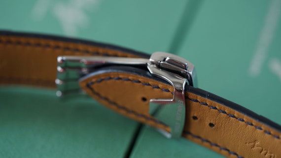 Buy Ostrich Navy Leather Watch Strap 24mm 23mm 22mm 21mm 20mm 19mm