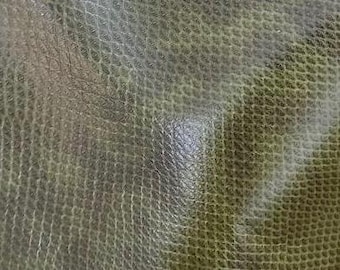 Correa de reloj de piel de serpiente de oliva hecha a mano: LEACUS Custom Straps