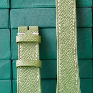 Bracelets de montre Epsom avec extrémités incurvées Bracelets de montre en cuir LEACUS sur mesure