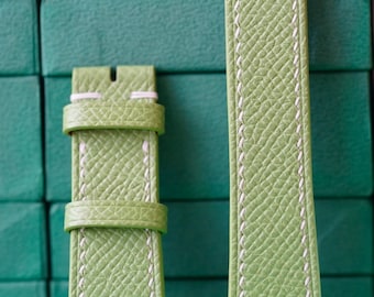 Correa de reloj Epsom con extremo curvo LEACUS Correas de reloj de cuero a medida