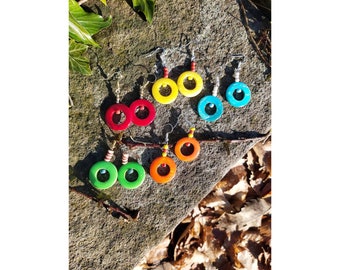 Groovy bright earrings