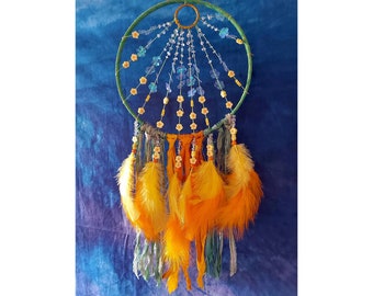 Daisy daisy with quartz dreamcatcher wall hanging