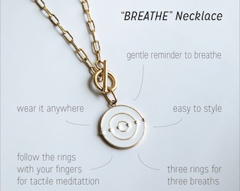 Joyería de salud mental / Collar con significado / Regalo significativo / Collar Breathe