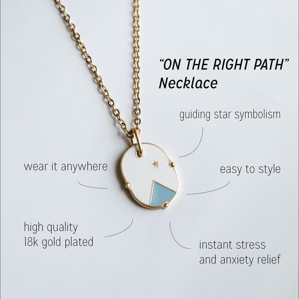 Meaningful Necklace | Mindfulness Jewelry | Meaningful Gift for Her | On the Right Path Necklace