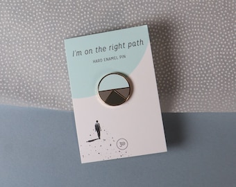 Anxiety Relief Enamel Pin: Golden Mindfulness Gift