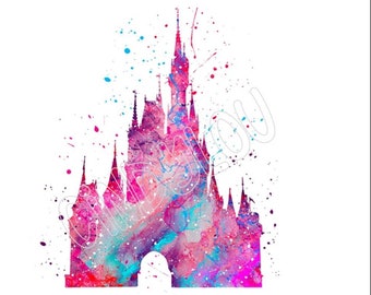 Download Castle Watercolor Etsy