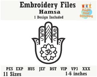 Hamsa Hand Machine Embroidery Design,Hamsa Ornate Machine Embroidery File,Hamsa Applique Machine Embroidery dst,exp,hus,jef,pes,vip,vp3,xxx
