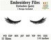 Eyelashes embroidery files,doll making eye lashes embroidery,pes eyelash embroidery,eye embroidery dst,exp,hus,jef,pes,vip,vp3,xxx,doll face 