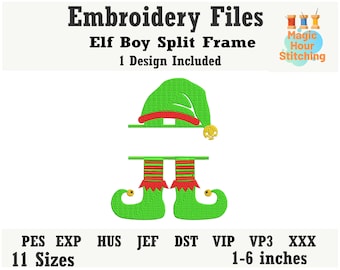 Christmas Elf Pair of Shoes  Machine Embroidery File,Christmas elf shoes,dst,exp,hus,jef,pes,vip,vp3,xxx,Christmas Elf Embroidery design