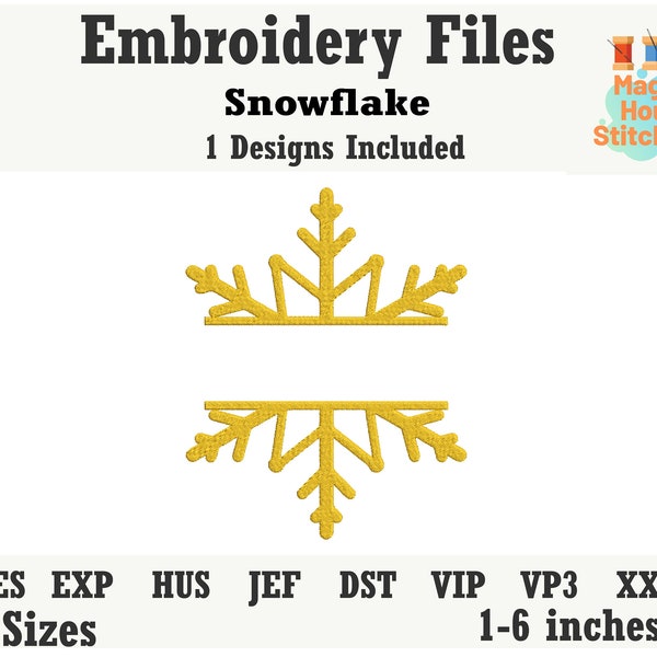 Christmas Snowflake Machine Embroidery File,dst,exp,hus,jef,pes,vip,vp3,xxx,Snow Flake Embroidery ,Flake Embroidery,Winter Snowflake pattern